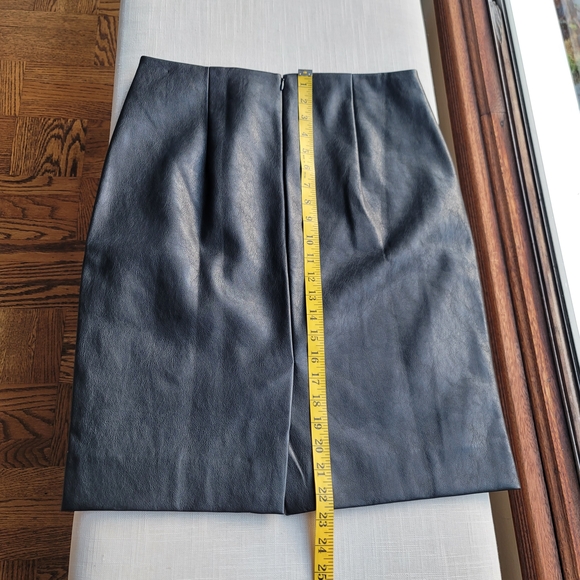 New! J Crew Sz 10 Black Faux Leather Pencil Skirt NWT - Picture 9 of 9
